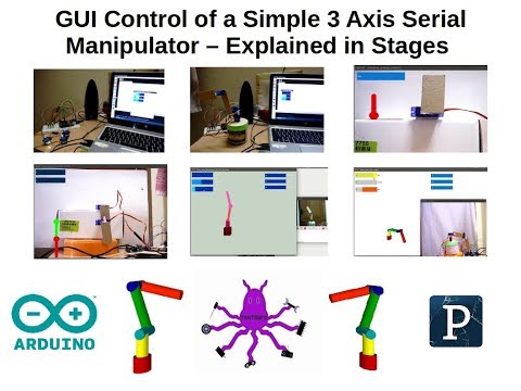 Explained in Stages: Arduino + Processing GUI Control of A Simple 3 Axis Robotic Manipulator