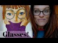 HOW TO PAINT GLASSES on your Mixed Media GIRLS! 🤓😍