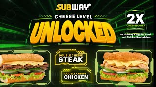 Subway Double Cheese Series Double Cheese Steak Double Cheese Chicken