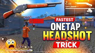 Shotgun ( M1887 + M1014 ) Headshot Trick 100% Working 🔒 | Fastest One Tap Headshot Trick | Free Fire