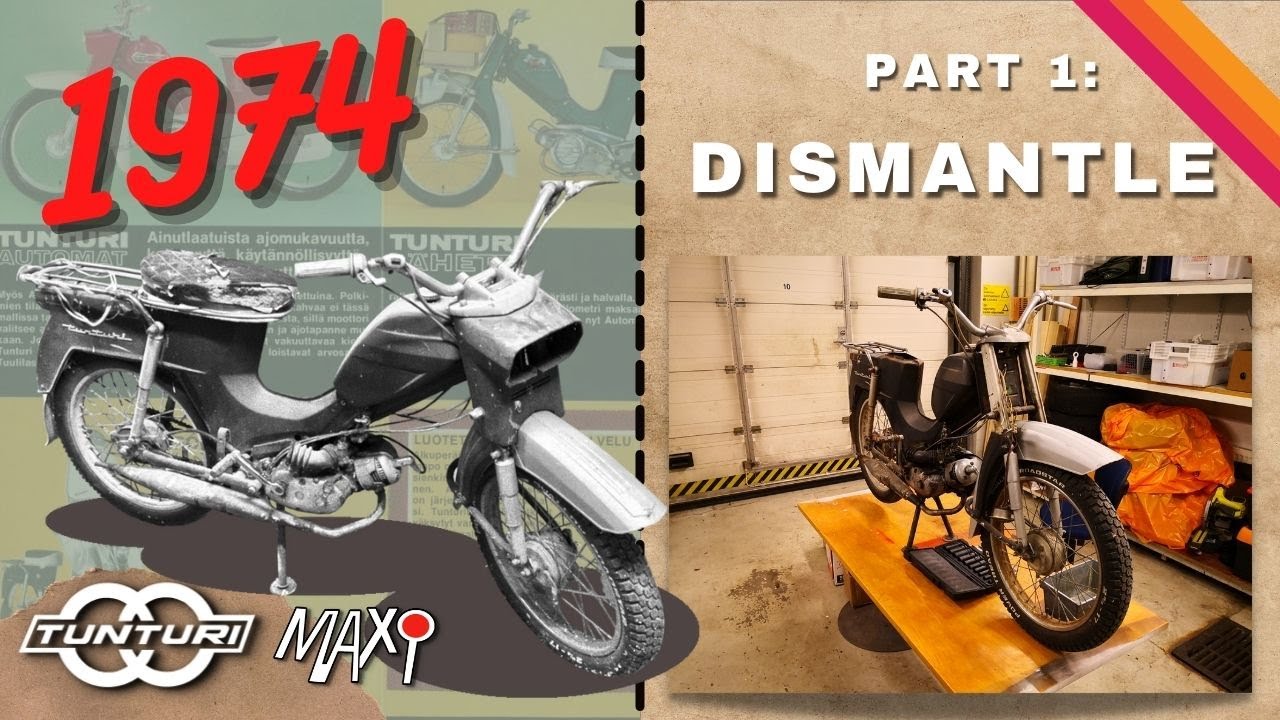 How to take moped apart? | Old Tunturi Maxi RESTORATION (Part 1)