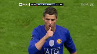 Best Man Utd counter attack against Arsenal