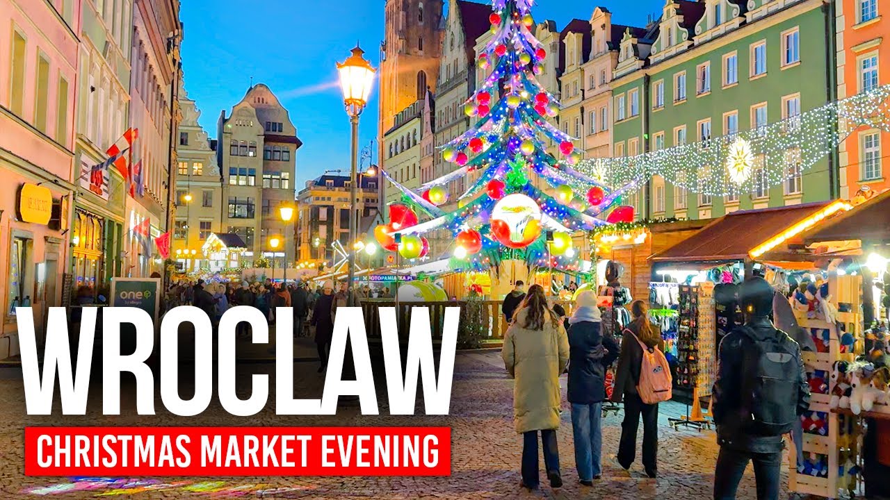 ВРОЦЛАВ, Польша 🇵🇱 Рождество как в сказке | Пешая экскурсия 4K