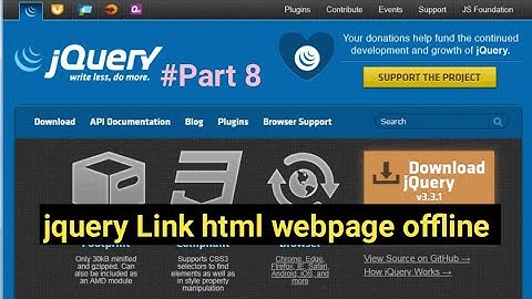 jquery link in html website || jquery Download & Install || jquery offline link || 2022