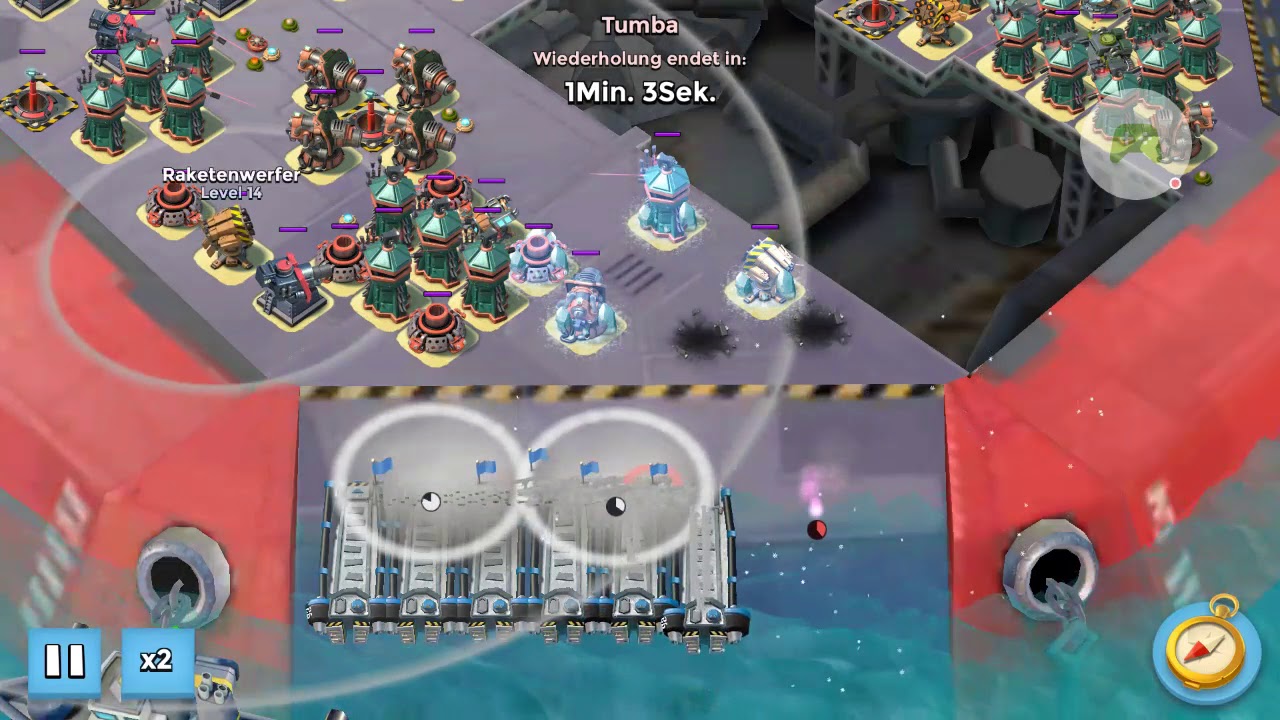 Boom Beach - Mega Turtle - Stage 60 - 62 and 63 solo