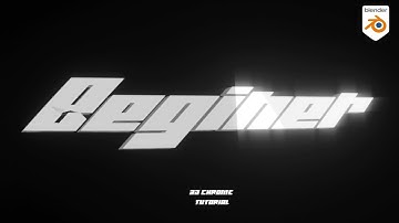 CHROME TYPE TEXT - Blender 2.8 Process