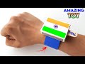 How to make a simple Match box Republic day toy | best way of flag hoisting at home