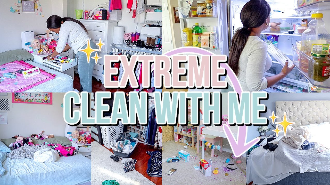 EXTREME ALL DAY CLEAN WITH ME | MESSY HOUSE | SPEED CLEANING MOTIVATION ...
