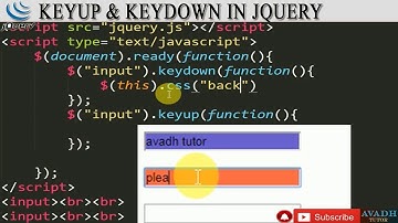 keyup event in jquery || keydown event jquery || stylish input field using jquery