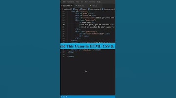 Create Game in HTML CSS & JS #shorts #trending @kodeology