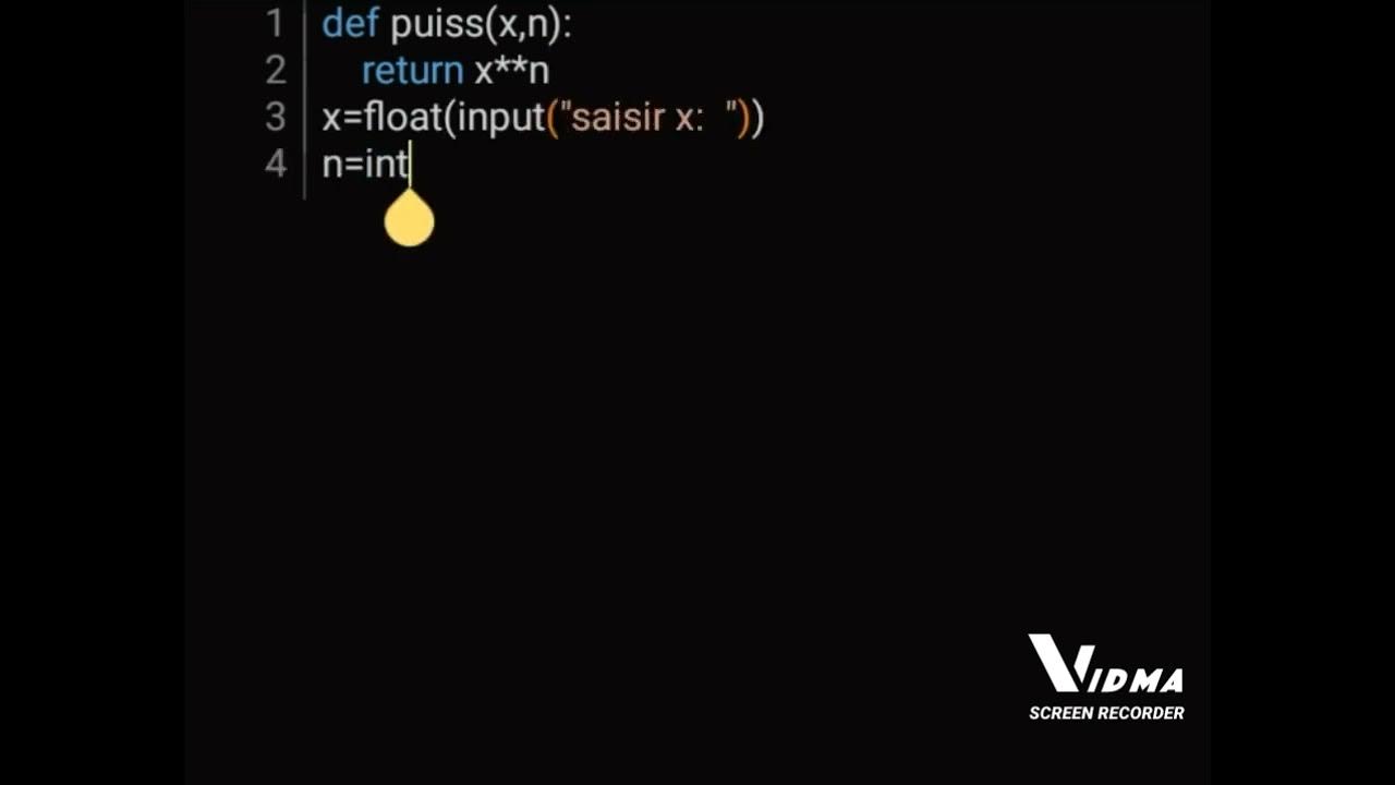 PYTHON: fonction puissance. - YouTube