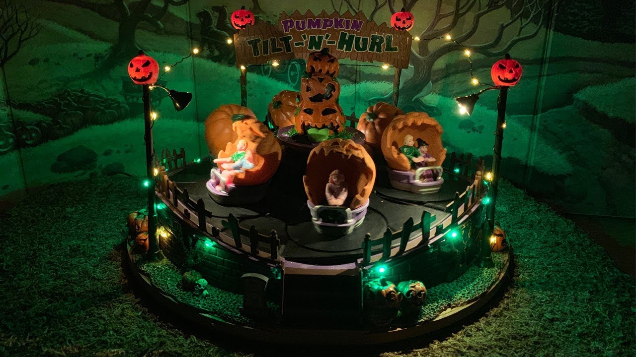 Lemax Spooky Town Pumpkin Tilt N Hurl Review - New for 2019