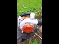 Easy pull rope conduit leaf blower electrical cable installation