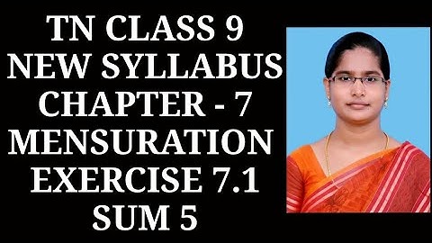 9th Maths Ch-7 Mensuration | Ex-7.1 (5th sum) | Samacheer One plus One channel