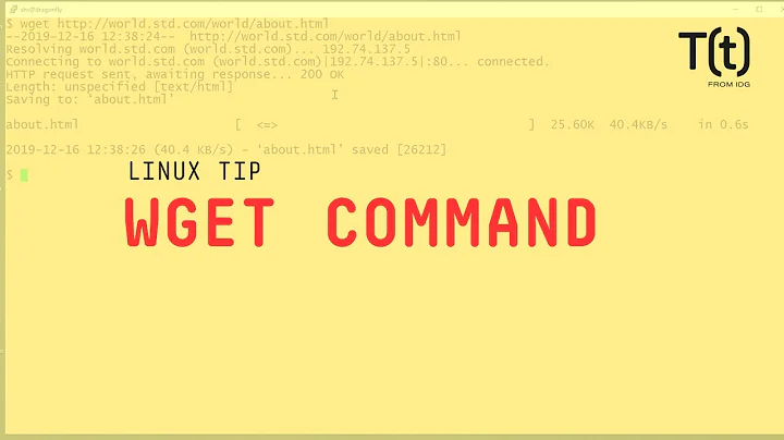 How to use the wget command: 2-Minute Linux Tips