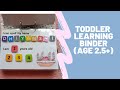 TODDLER LEARNING BINDER FOR AGE 2.5Y+