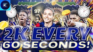 OMG! 2K EVERY 60 SECONDS EAFC 24 BEST TRADING METHOD (EA FC 24 SNIPING FILTERS & FLIPPING)