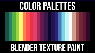 Import Color Palettes for Blender Texture Paint