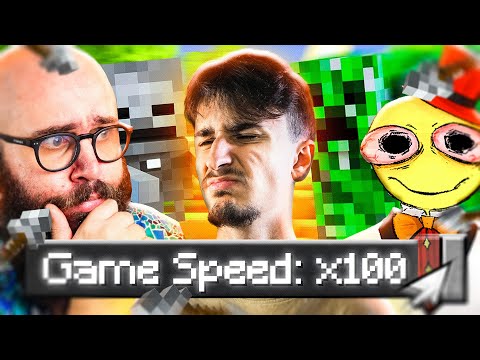 Trying Minecraft 100x FASTER was a huge mistake | with Tear and Ploky