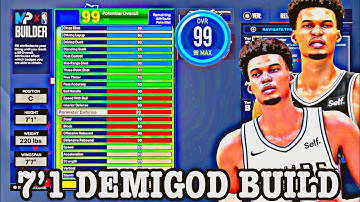7’1 SPEEDBOOSTING DEMIGOD BUILD WITH 80 3PT & CONTACT DUNKS JUST BROKE NBA2K24