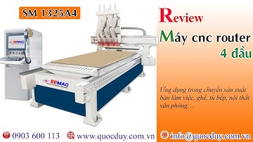 Máy Cnc Router 4 Đầu | Máy Cnc 1325 4 Đầu Phay Cắt Ván Công Nghiệp Tốc Độ Cao | SEMAC