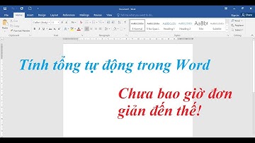 Mẹo tính tổng tự động trong Word cực kỳ đơn giản | NHT Vlogs