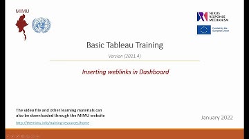 Ep 19 | Inserting weblinks in Dashboard | MIMU Basic Tableau Training Jan 2022