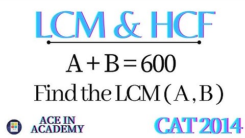 Can you find the LCM ?