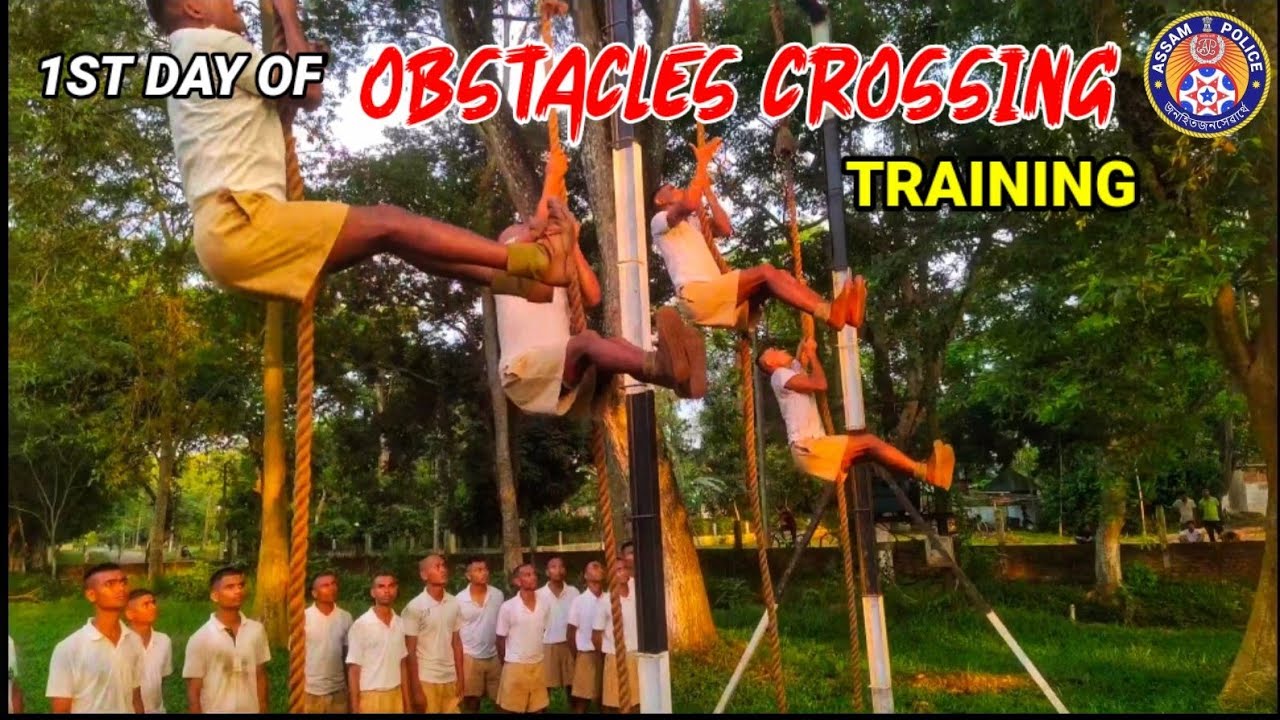 Assam police training, 1st day Obstacles training, UB 178 batch basic training.July 20, 2022