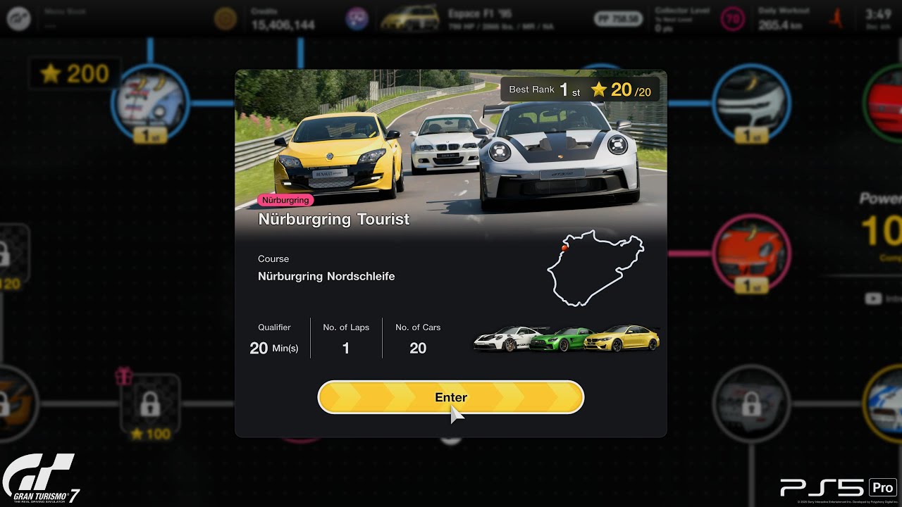 Gran Turismo 7 | Power Pack: Nürburgring Tourist Nordschleife 1Lap - AMG GT R 110% [PS5Pro]