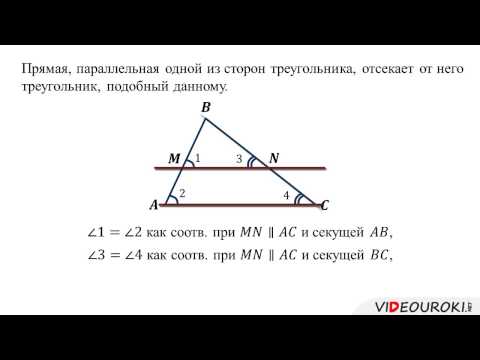 Первый признак подобия треугольников