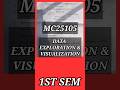 Data Exploration & Visualization(MC25105) #annauniversity#mc25105 #dataexploration#visualization#mca
