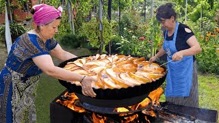 Making Turkish Bread in the Village | Harvesting Apple and Pears | 1 Hour of The Best Fruit Videos