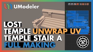 3D Modeling in Unity - Full Making Video of unwrapping TempleStair_A in the Lost Temple