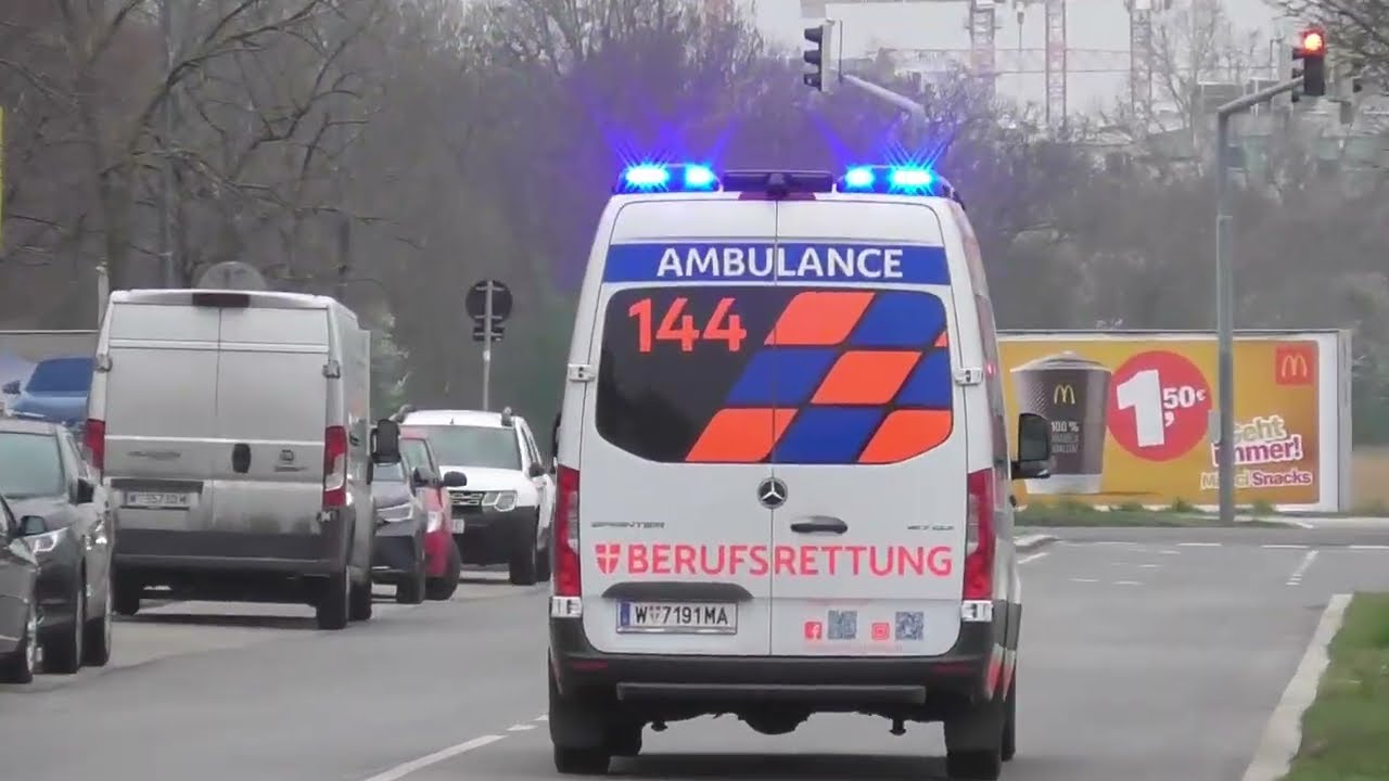 Zusammenschnitt Wiener Rettungsorganisationen Berufsrettung Wien und mehr