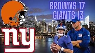 New York Giants | Browns 17 Giants 13 Postgame Reaction. Why Didn't The Starters Play!