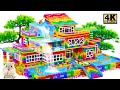 Satisfying Video | Build Magnetic Million Dollars House Has Double Waterfall and Swimming Pool From