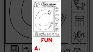 Alphabet Letter Beginning Sounds Cut and Paste Phonics Activity #shorts