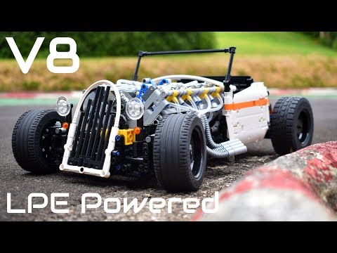 [MOC] Lego Technic Pneumatic V8 HOT ROD - 1/8th Scale - V8 LPE Powered & RC!