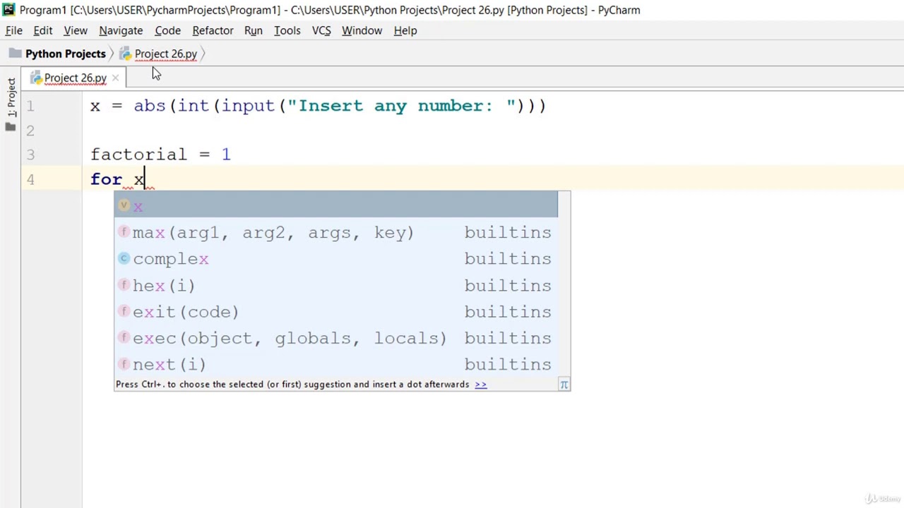 Practice 26 How to get Factorial using for loop - YouTube