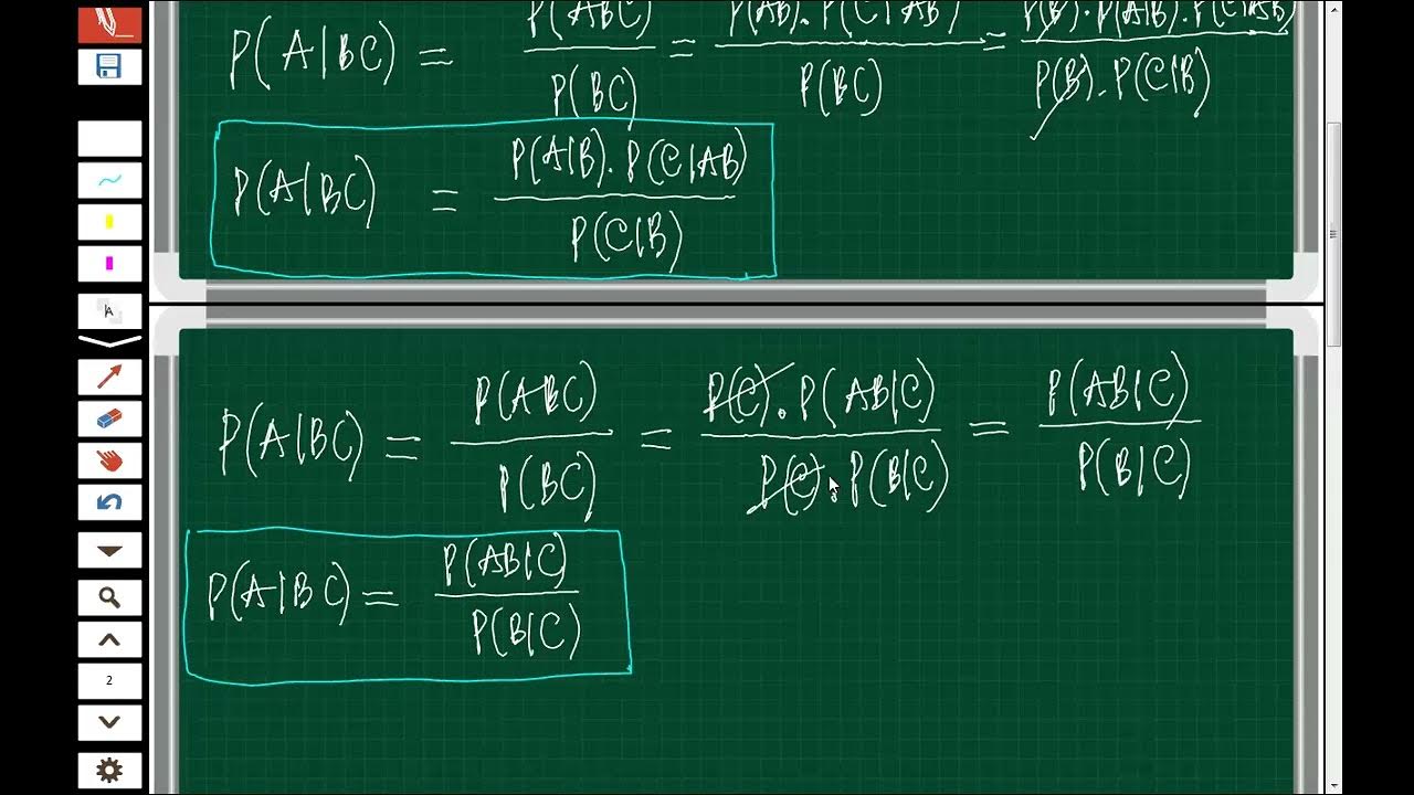 Conditional probability with three events: derive formula - YouTube