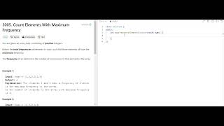 Count Elements with maximum frequency