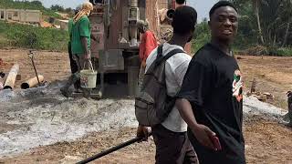 BORE HOLE/ WATER WELL DRILLING IN #ASEBU PAN AFRICAN VILLAGE