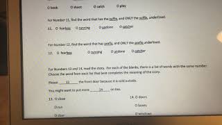 Southwick IREAD Practice test Introduction