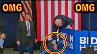 Joe Biden SO CLOSE to Falling off Stage -SCARES Secret Service...😄😄😄😄