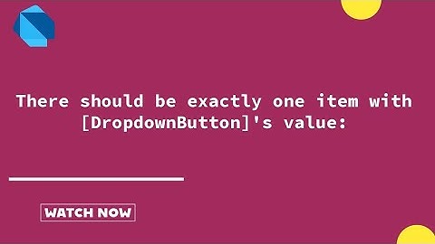 Either zero or 2 or more [DropdownMenuItem]s were detected with the same value.