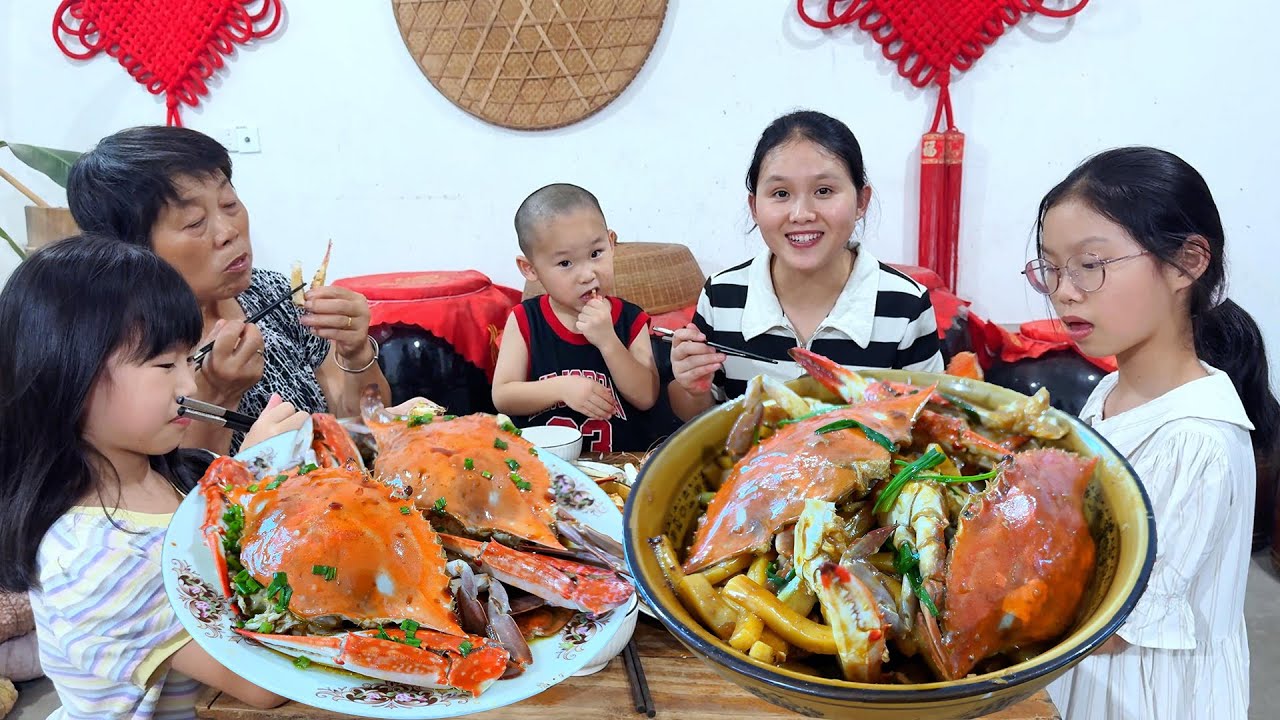 5 плавающих крабов, два способа их употребления, семья очень довольна