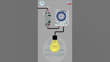 Timer Switch Connection with RCCB and Lamp || Timer Switch Connection || Trade Electrician || Shorts