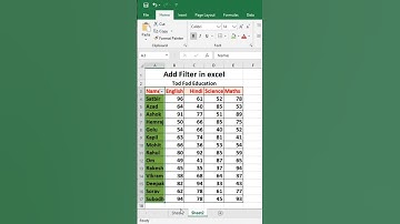 Filter Function in #excel #msexcel #shorts #computer #education #tricks