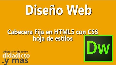 Cabecera Fija en HTML5 usando CSS Hoja de estilos